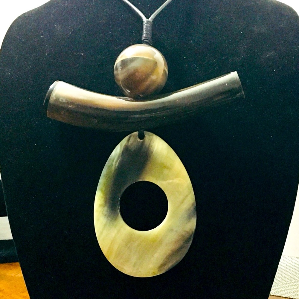 Handmade Horn Necklace from Vietnam.
